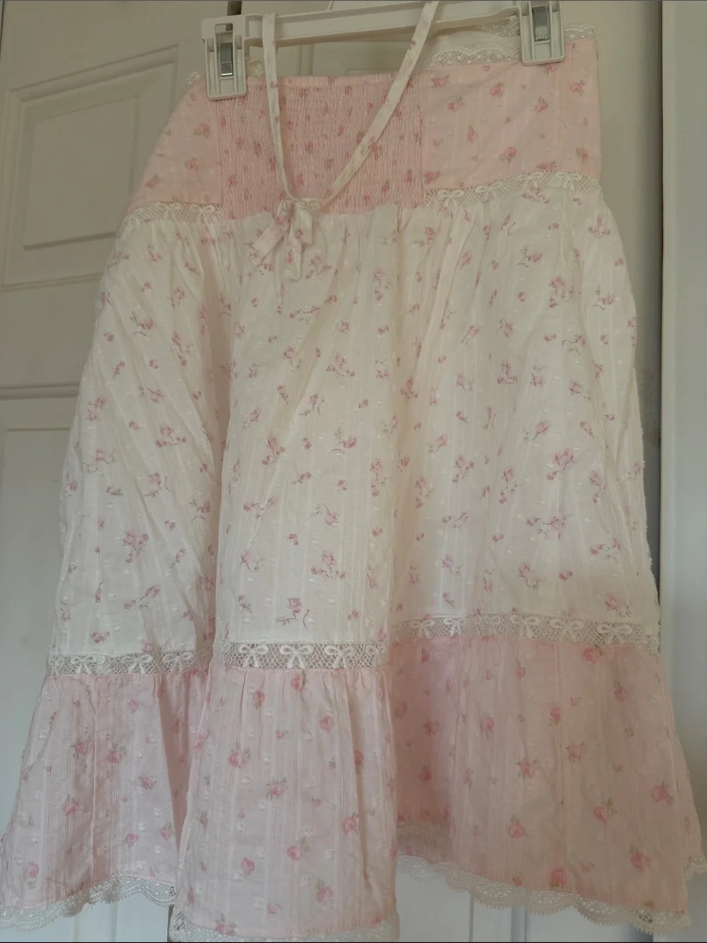 LoveShackFancy Target Pink & White Floral Tiered Dress. SIZE 14